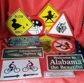 Cartelli Segnali Stradali USA Divertenti Latta