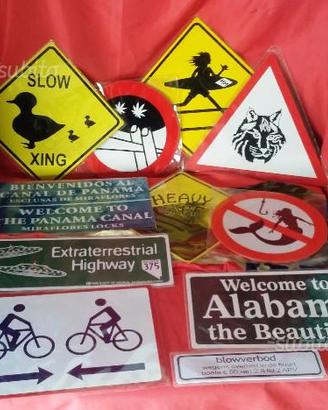 Cartelli Segnali Stradali USA Divertenti Latta