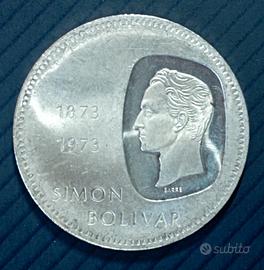 10 Bolivares in argento 1973
