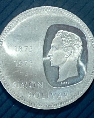 10 Bolivares in argento 1973