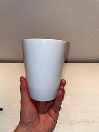 Porta vaso in ceramica bianco