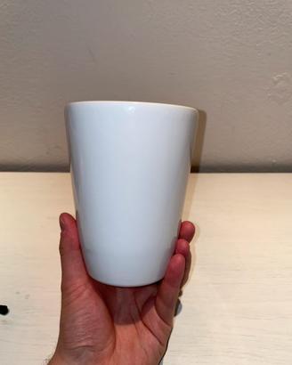 Porta vaso in ceramica bianco
