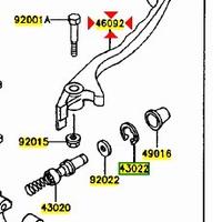 Leva freno ant Kawasaki KLR 600 460921135