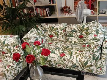 divani B&B,piuma d'oca con rivestimenti fioriti 