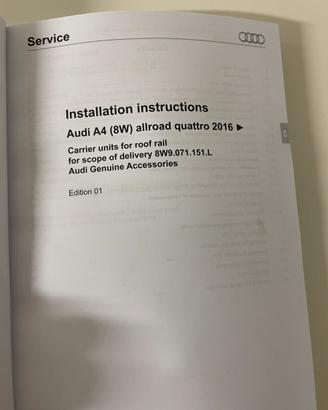 Audi A4 (SW) allroad carrier unit for roof