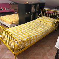 LettoIKEA MINNEN estensibile in metallo bianc/gial