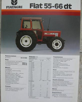Depliant originale trattore Fiatagri Fiat 55-66 dt