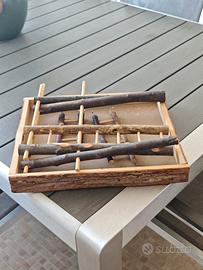 piattaforma con scala per pappagallini