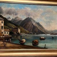 dipinto Gravedona lago di como
