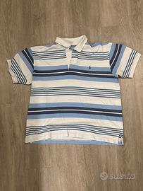 Polo Ralph Lauren a righe azzurre e blu tg L