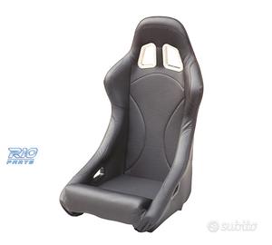 SEDILE BAQUET UNIVERSALE NERO IN PELLE STILE EVO