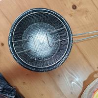 Friggitrice in ferro smaltato con cestello 30 cm
