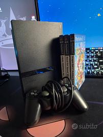 PS2 Slim + 3 giochi + controller + memory card