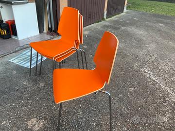 Sedie Vilmar arancione