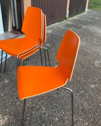 Sedie Vilmar arancione