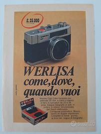 pubblicità cartacea Macchina fotografica WERLISA 
