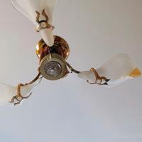 lampadario da camera o sala con petali vetro