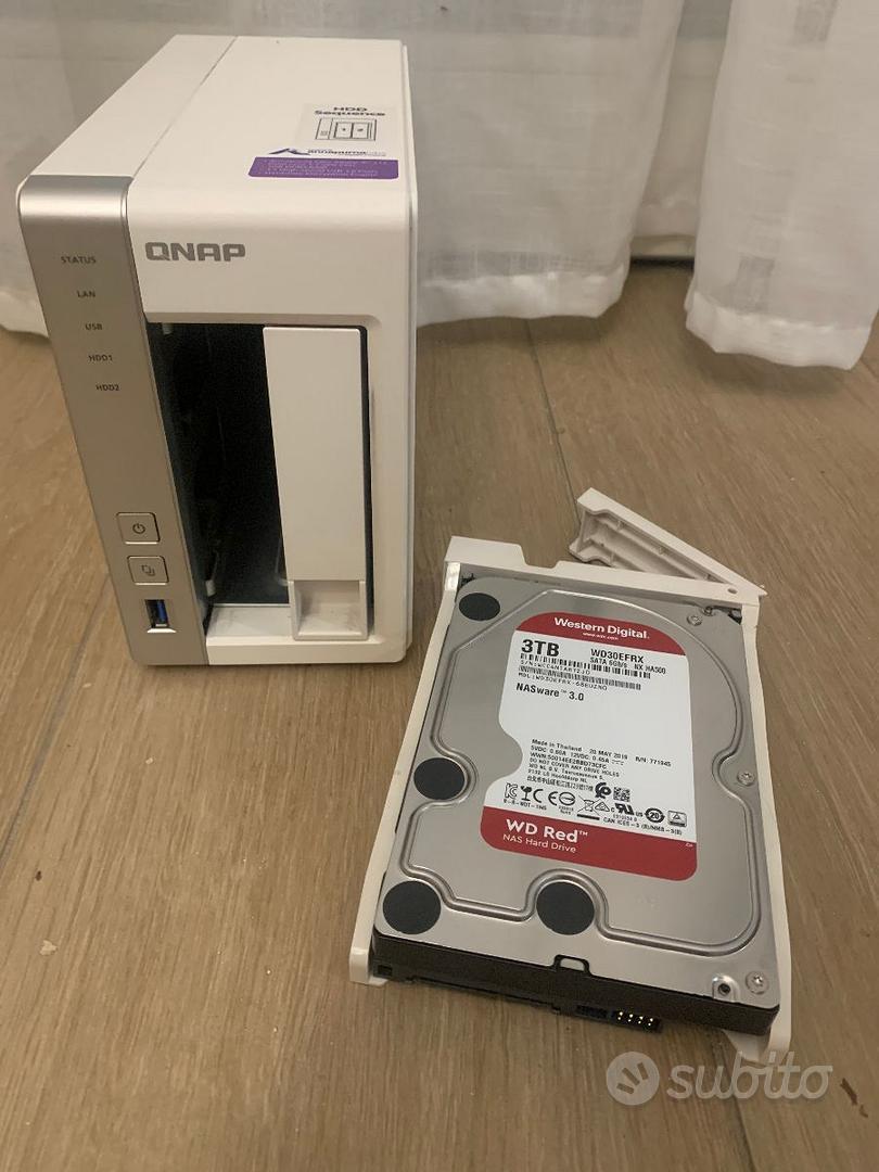 QNAP TS-231P - 2 Bay con 1 HDD 3Tb WD RED NASware