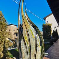 Vaso Scultura Vetro Murano, Sommerso. cm29