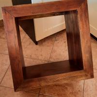 Cubo in legno massello stile etnico