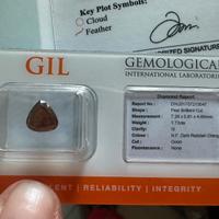 Diamante, taglio pera, 1,72 carati