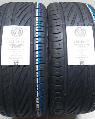 2 GOMME 225 45 17 UNIROYAL A77116