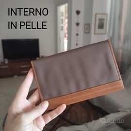 Portadocumenti mai usato, interni in pelle