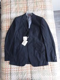 giacca sartoriale da uomo tg 50 nuova cotone lino