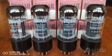 4 Valvole Brimar 6SN7GT nuove