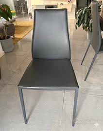 Calligaris Aida - set 4 sedie in cuoio rigenerato