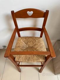 Seggiolone bimbo in legno