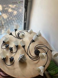 Coppia di lampadari piu 3 applique