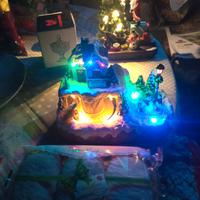 Villaggio di Natale con giostra led