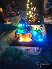 Villaggio di Natale con giostra led