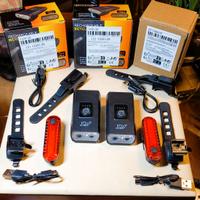 4 Fari ciclismo Mtb/Bmx/E-Bike/monopattini 2 + 2