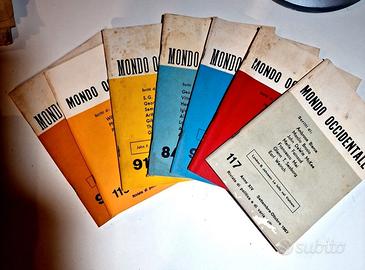 Lotto 7 riviste Mondo Occidentale anni 60 politica