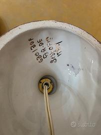 Lampada in Porcellana di Capodimonte Vintage