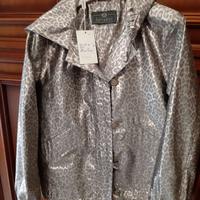 giacca maculata in pura seta