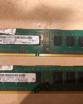 2 RAM da 2GB ddr3 MT8JF25664AZ