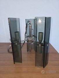 Lampadario a sospensione vetro fumé antiquariato