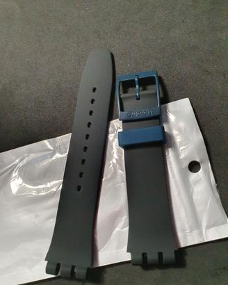 Cinturino nero, nuovo con fibbia Swatch, 19mm
