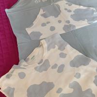 Pigiama donna salopette e maglietta