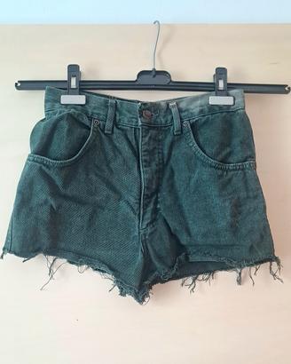 Pantaloncini Jeans Verde Scuro Vintage Y2K