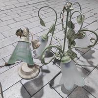 Lampadario e abajour abbinata