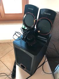 Amplificatore +casse e regolatore volume Microlab