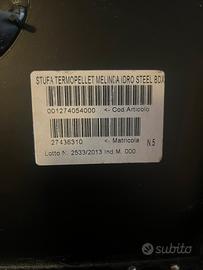Stufa termopellet MELINDA IDRO steel BDX