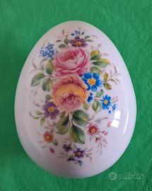 Cofanetto a forma di uovo porcellana Limoges