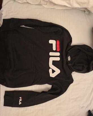 FELPA NERA FILA CON CAPPUCCIO  TAGLIA XS