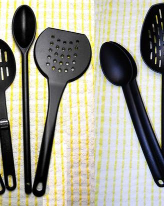 Utensili da cucina in nylon nero, alcuni Tescoma