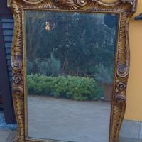 Specchio Specchiera Vintage Cornice Legno Antico